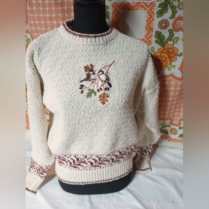 Vtg Shenandoah fall birds sweater